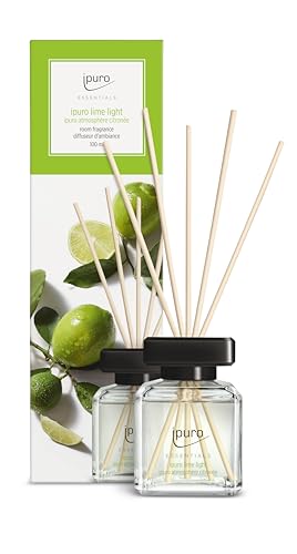 ipuro - Essentials Raumduft Soft Vanilla 100ml | Raumerfrischer mit Vanille, Sandelholz, Lakritz, Pfirsichblüte & Karamell Duft Aroma | Diffuser mit Stäbchen | Lufterfrischer für die Wohnung im Sale